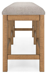 Havonplane Brown Counter Height Dining Table and 4 Barstools and Bench with Storage