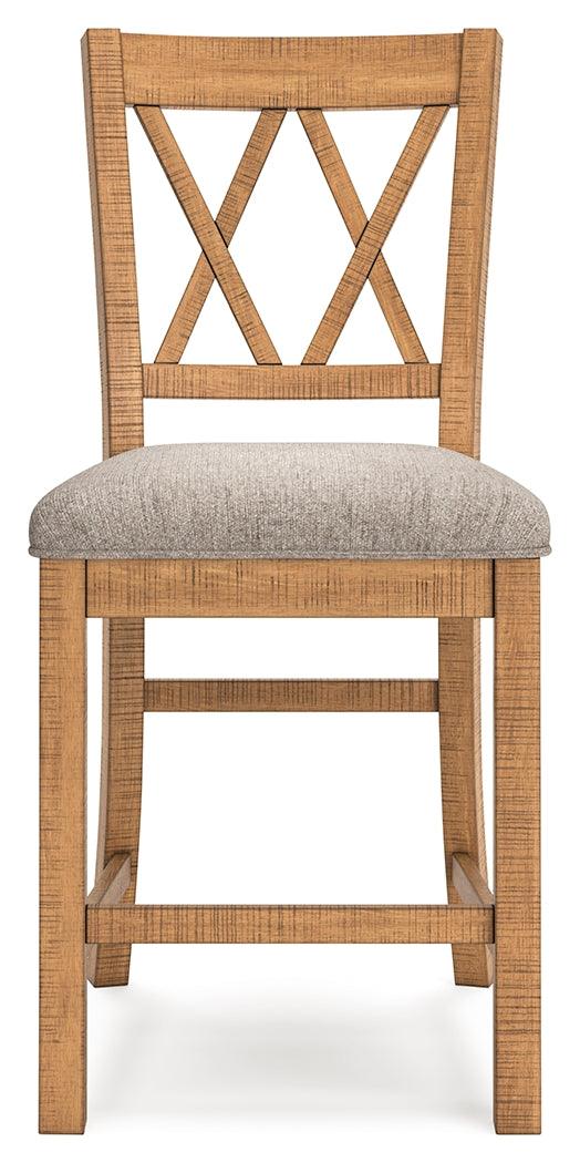 Havonplane Brown Counter Height Barstool head-on front
