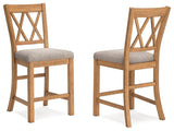Havonplane Brown Counter Height Barstool side angle