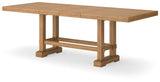 Havonplane Brown Counter Height Dining Table and 4 Barstools and Bench with Storage