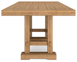 Havonplane Brown Counter Height Dining Table and 4 Barstools and Bench with Storage