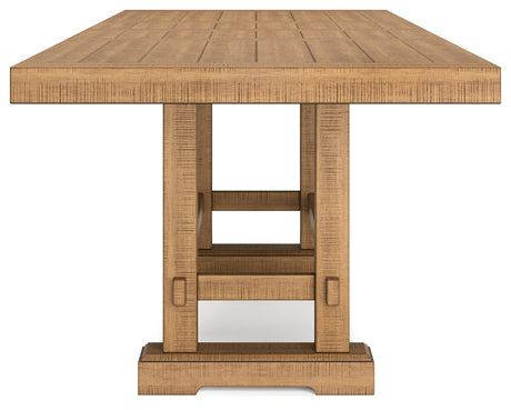 Havonplane brown rustic counter height dining table with six storage barstools