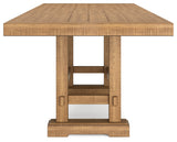 Havonplane Brown Counter Height Dining Table and 4 Barstools and Bench with Storage