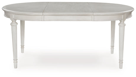 Montelaine Oval Dining Table front view without leaf