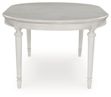 Top view of Montelaine Dining Table with leaf