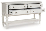 Montelaine Dining Server side angle open drawers