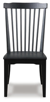 Greddinton dining chair front on black finish