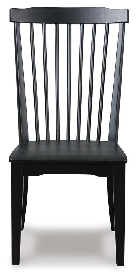 Greddinton dining chair front on black finish