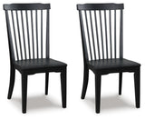 Greddinton Black Dining Chair angled view