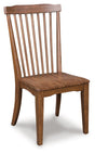 Greddinton Brown dining chair angled side view