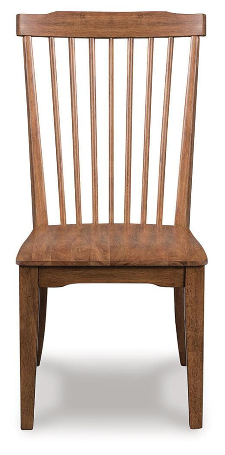 Greddinton Brown dining chair head-on view