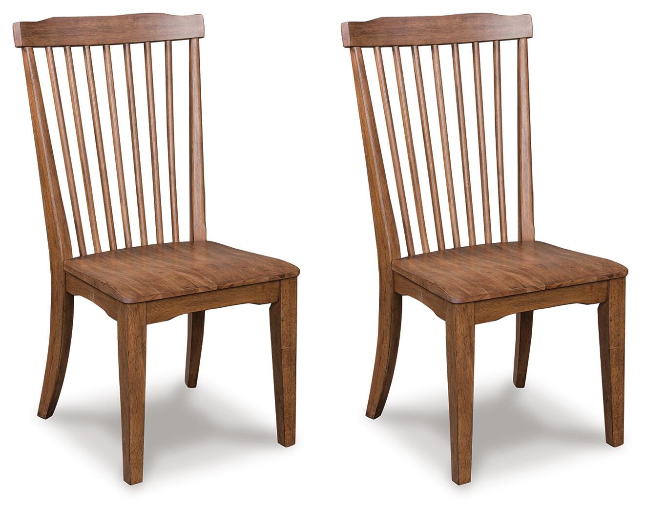 Greddinton Brown dining chair close-up of spindle back