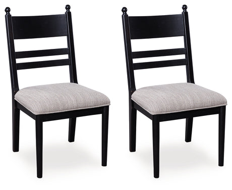 Greddinton dining chair PCD824-07 angled side view