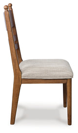Greddinton Brown side profile dining chair