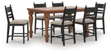 Greddinton Brown Counter Height Dining Table close-up detail