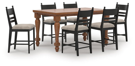 Greddinton Brown Counter Height Dining Table close-up detail
