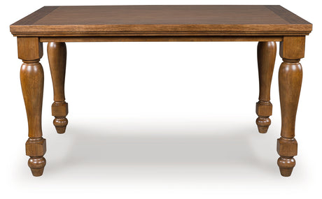 Greddinton counter height dining table, front angle view