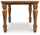 Greddinton counter height dining table, side profile view