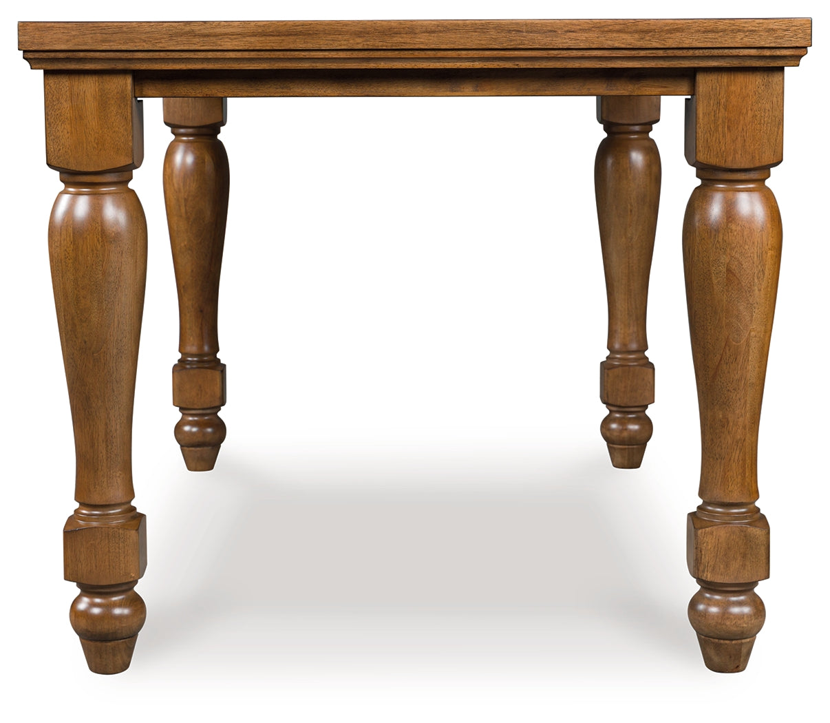 Greddinton counter height dining table, side profile view
