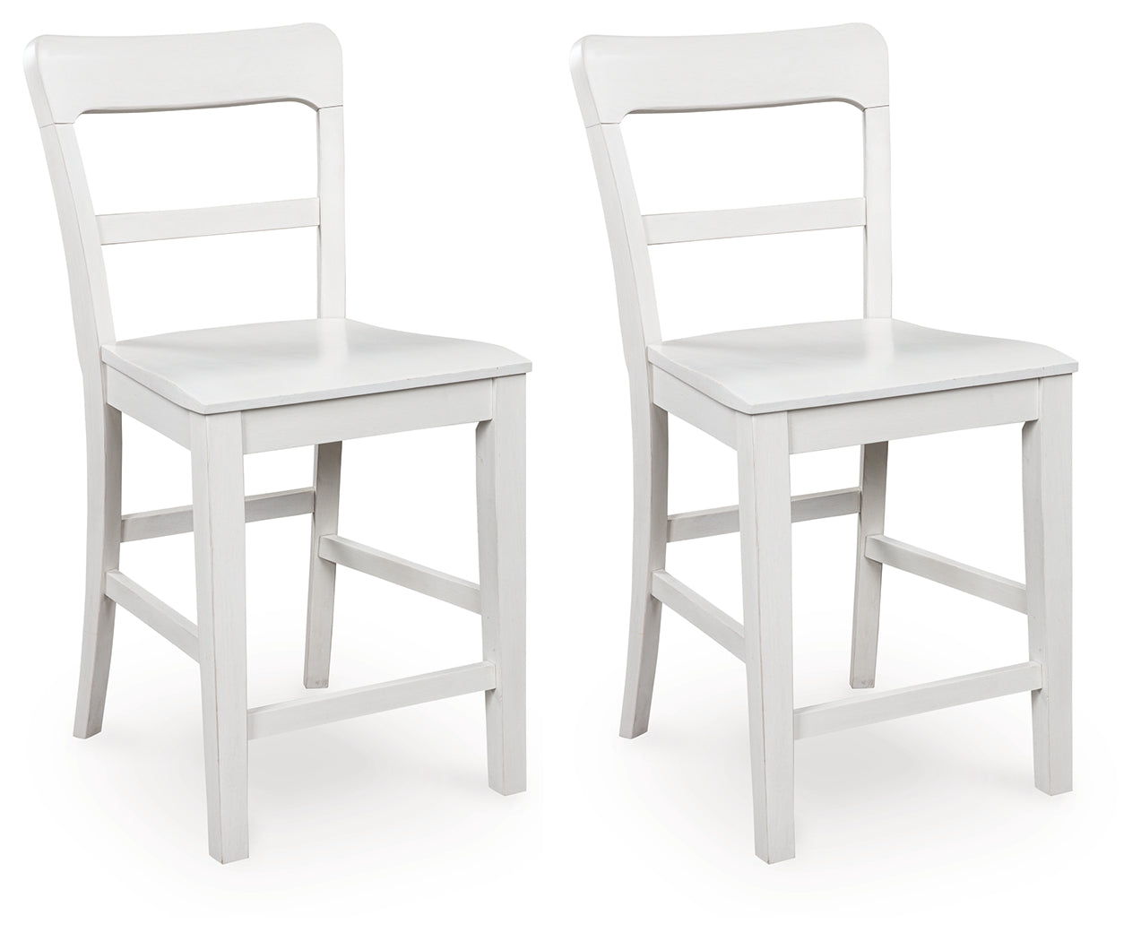 Greddinton White Counter Height Barstool side angle view