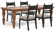 Greddinton Brown Dining Set view 2