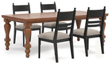 Greddinton Brown Dining Set view 2