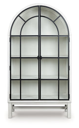 Greddinton White Display Cabinet head-on front view