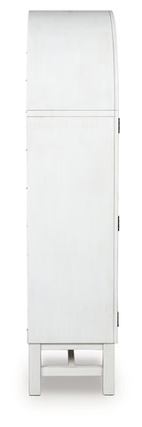 Greddinton White Display Cabinet side profile view
