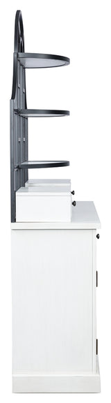 Side angle of Greddinton White Baker's Rack