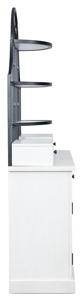 Side angle of Greddinton White Baker's Rack