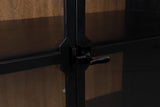 Close-up of Greddinton cabinet dark pewter latch detail