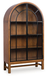 Greddinton display cabinet closed glass doors front angled view