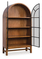 Greddinton display cabinet open glass doors showing shelves