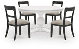 Greddinton White Dining Set view 2