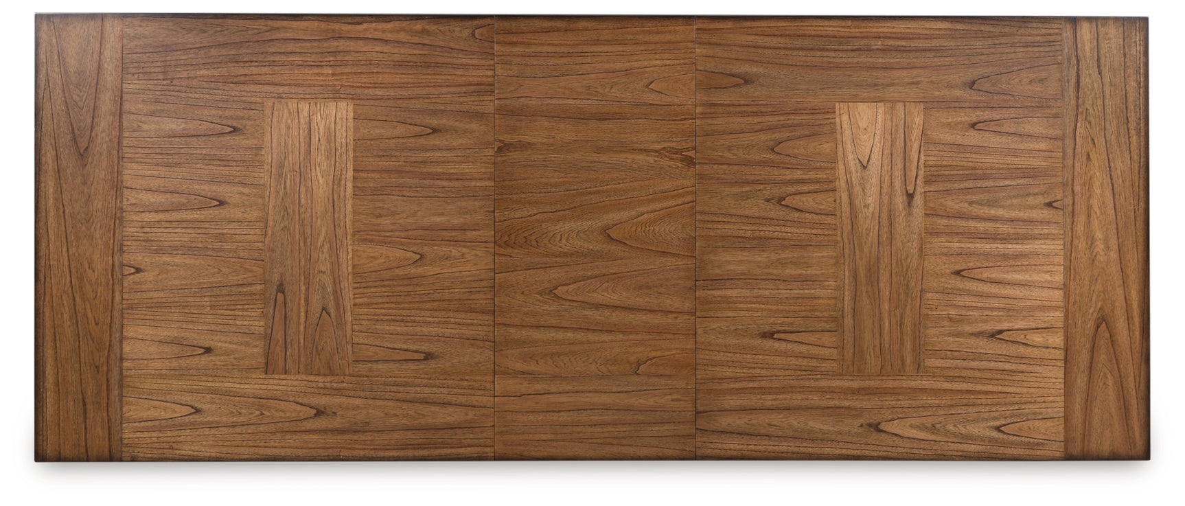 Close-up of table top with leaf inserted
