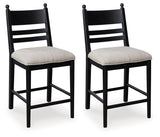 Greddinton black counter height barstool alternate side view