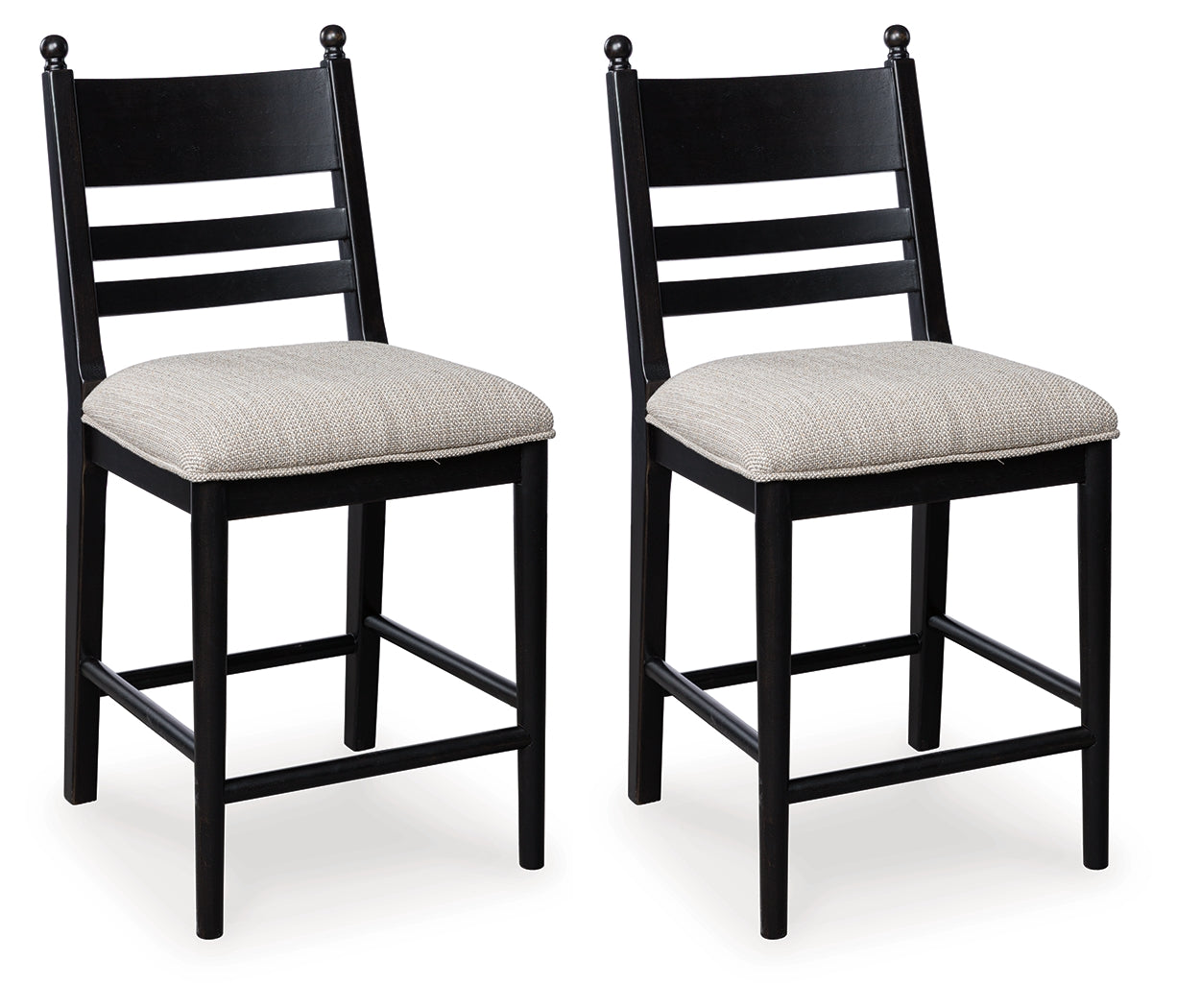 Greddinton black counter height barstool alternate side view