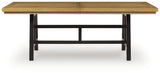 Galliden dining table head-on view without leaves