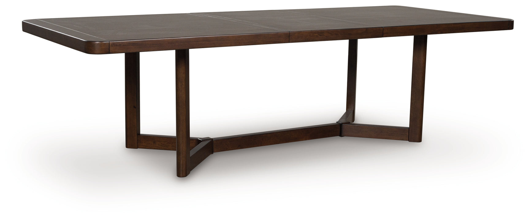 Dilenno dining table without leaf, angled side view