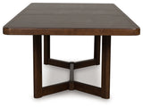 Close up of Dilenno dining table finish and wood grain