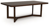 Dilenno dining table without leaf, head-on view