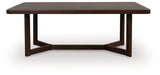 Dilenno table with leaf extended, side view