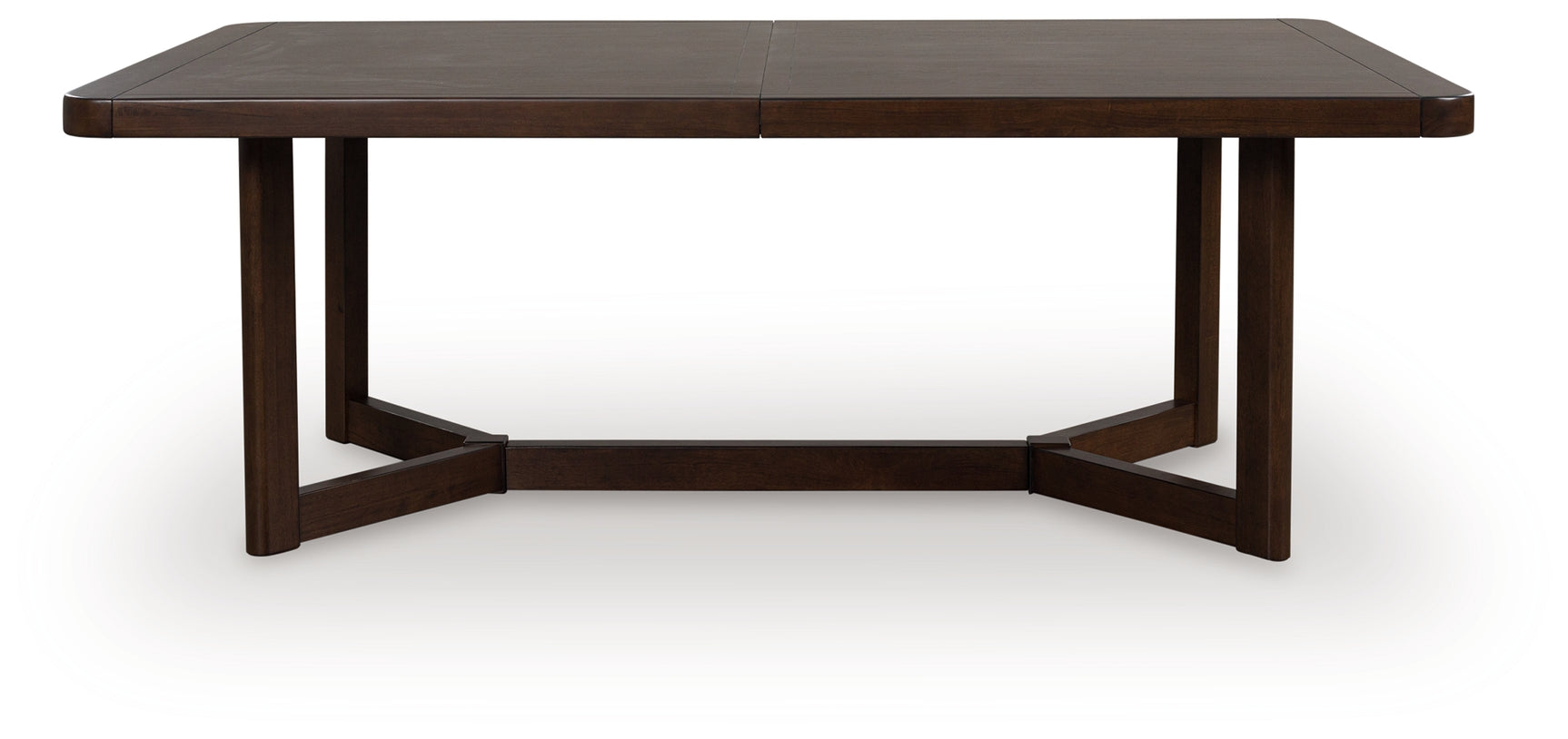 Dilenno table with leaf extended, side view