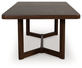 Top view of Dilenno rectangular dining table