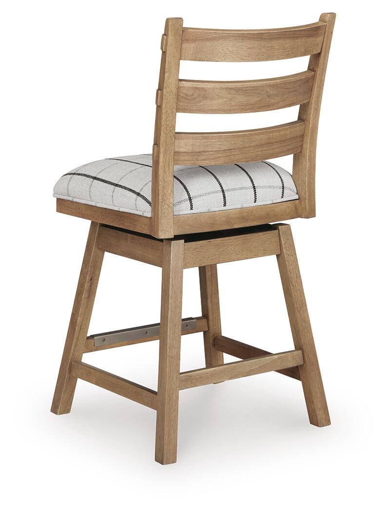 Ridgester Light Brown Next-Gen Nuvella™ Counter Height Swivel Barstool view 6