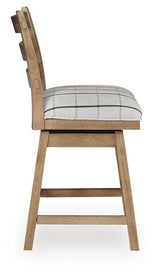 Ridgester Light Brown Next-Gen Nuvella™ Counter Height Swivel Barstool view 5