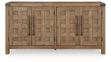 Ridgester Light Brown Dining Server view 3