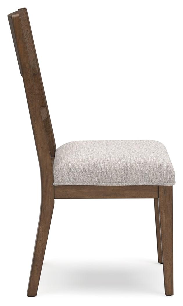 Cabalynn chair seat cushion close-up in oatmeal polyester fabric