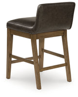 Cabalynn light brown counter height dining table and 4 storage barstools