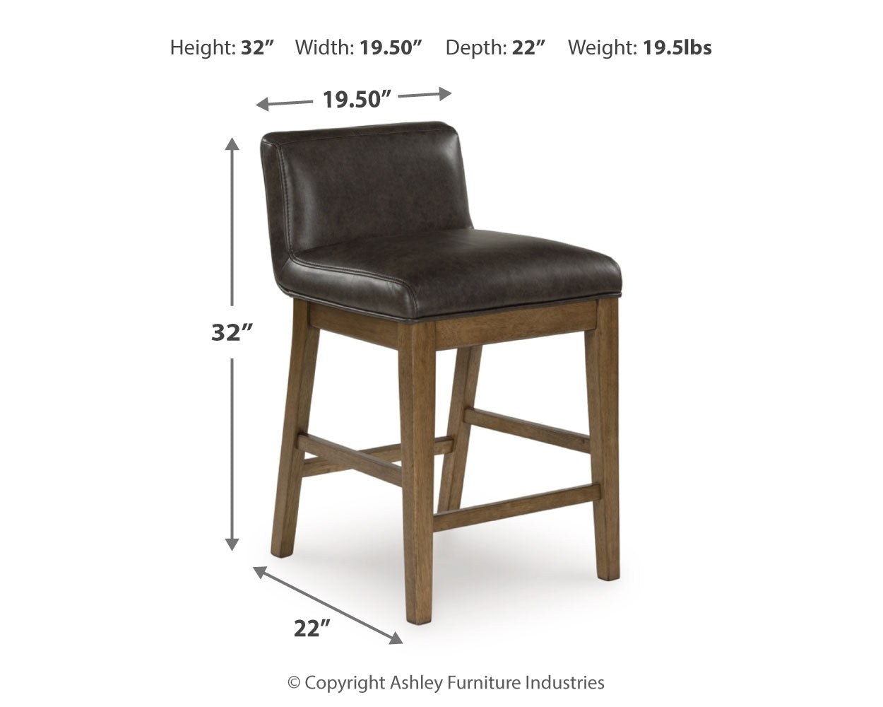 Cabalynn light brown counter height dining table and 4 storage barstools